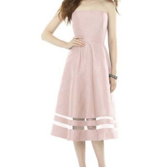 Alfred Sung Pearl Pink Cocktail Dress, Size 0 NWT, Style D712 - Picture 1 of 6